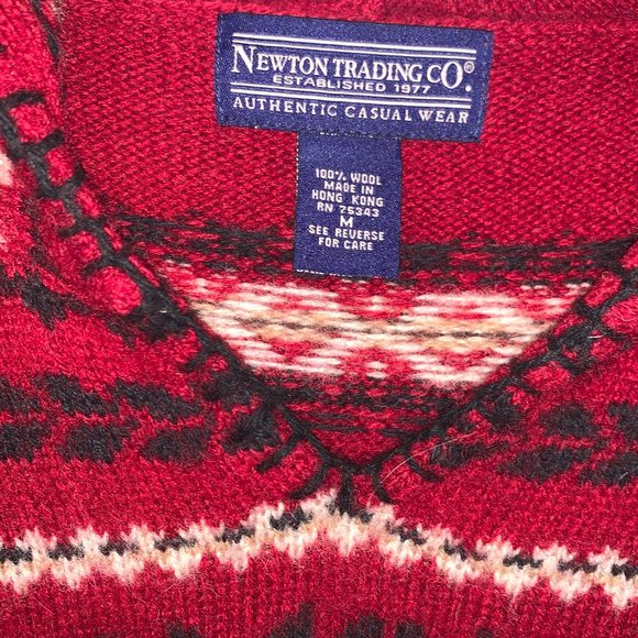 Newton Trading Co. Hoodie Fairisle Wool Sweater - Picture 3 of 8